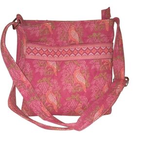 Chic Pink Patterned Crossbody Bag